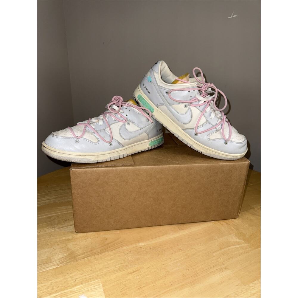 Nike Off-White x Dunk Low ‘Lot 9 of 50’ Size 13 Men's DM1602-109, No Box Or Zip